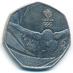 Великобритания, 50 пенсов (2016 г.)