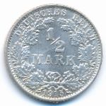 Германия, 1/2 марки (1915 г.)