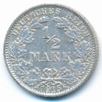 Германия, 1/2 марки (1915 г.)