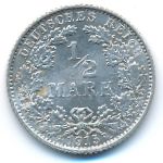 Германия, 1/2 марки (1915 г.)
