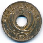 Восточная Африка, 5 центов (1955–1963 г.)