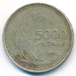 Турция, 5000 лир (1992 г.)