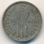Southern Rhodesia, 3 pence, 1949