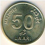 Maldive Islands, 50 laari, 1984–1995