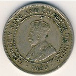 Jamaica, 1 penny, 1914–1928