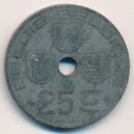Belgium, 25 centimes, 1943