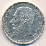 Бельгия, 5 франков (1868 г.)