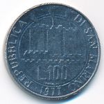 San Marino, 100 lire, 1977