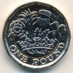 Великобритания, 1 фунт (2016–2019 г.)