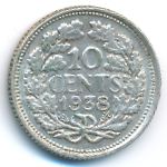 Нидерланды, 10 центов (1938 г.)