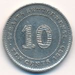 Стрейтс-Сетлментс, 10 центов (1884–1898 г.)