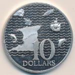 Trinidad & Tobago, 10 dollars, 1973–1975