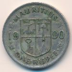 Mauritius, 1 rupee, 1990