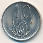 South Africa, 10 cents, 1987