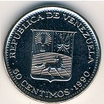 Венесуэла, 50 сентимо (1988–1990 г.)