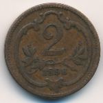 Австрия, 2 геллера (1896 г.)