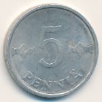 Finland, 5 pennia, 1977&ndash;1988