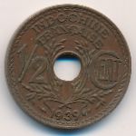 Французский Индокитай, 1/2 цента (1935–1939 г.)