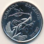 Канада, 25 центов (2017 г.)