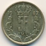 Luxemburg, 5 francs, 1987