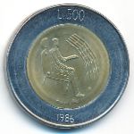 San Marino, 500 lire, 1986