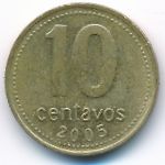 Argentina, 10 centavos, 2005
