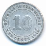 Стрейтс-Сетлментс, 10 центов (1918–1919 г.)