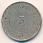 Северное Борнео, 5 центов (1921–1938 г.)