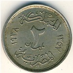 Egypt, 2 milliemes, 1938