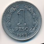 Argentina, 1 peso, 1959
