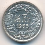 Швейцария, 1/2 франка (1965 г.)