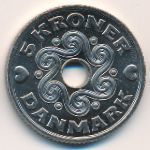 Denmark, 5 kroner, 1990–2001