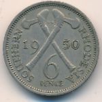 Южная Родезия, 6 пенсов (1950–1951 г.)