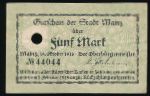 Майнц., 5 марок (1918 г.)