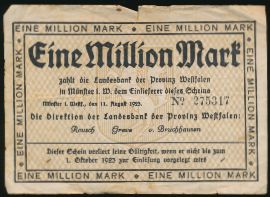 Мюнстер., 1000000 марок (1923 г.)