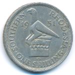 Southern Rhodesia, 1 shilling, 1948–1952