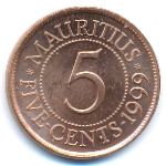 Mauritius, 5 cents, 1999