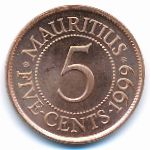 Маврикий, 5 центов (1999 г.)