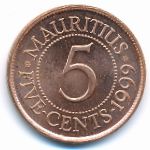 Маврикий, 5 центов (1999 г.)