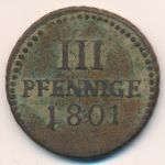 SAXONY-ALBERTINE, 3 pfennig, 1797–1806