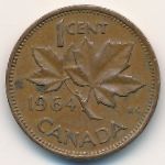 Канада, 1 цент (1963&ndash;1964 г.)