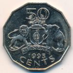 Swaziland, 50 cents, 1986–1993