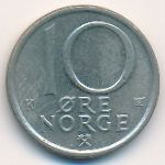 Norway, 10 ore, 1987