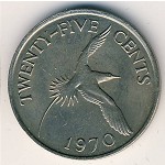 Bermuda Islands, 25 cents, 1970–1985