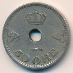 Норвегия, 50 эре (1928 г.)