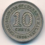 Malaya, 10 cents, 1950