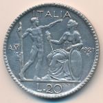 Italy, 20 lire, 1927–1934