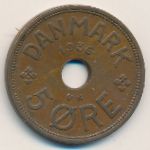 Denmark, 5 ore, 1936