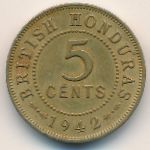 British Honduras, 5 cents, 1942–1947