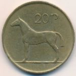 Ireland, 20 pence, 1986